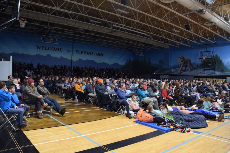 A full house enjoying the Banff Mountain Film Festival movie night at Elphi gym.